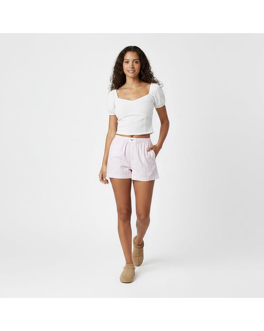Jack Wills Pink Poplin Woven Tracksuit Shorts