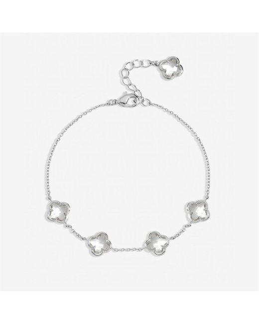 Inicio White Sterling Clover Bracelet