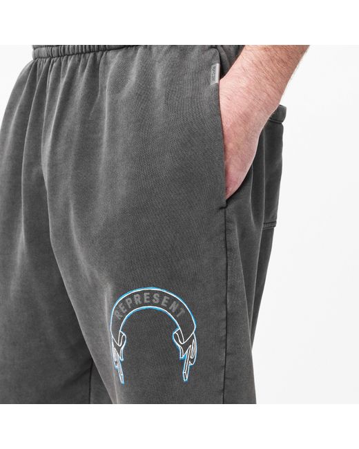Represent Gray Rep Legacy Closed Hem Fleece Joggers for men