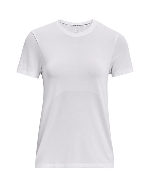 Under Armour White Seamless Stride Short-Sleeve Performance Running Top