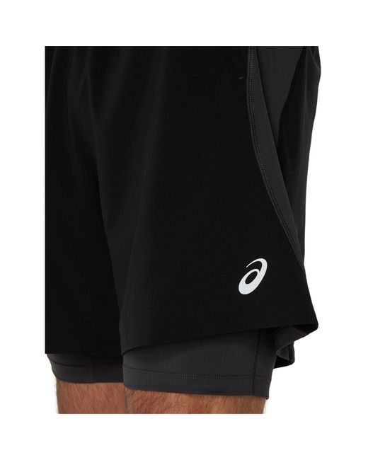 Asics Black Road N Short Performance Running Shorts for men