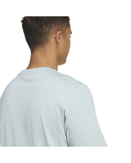 Adidas Blue Graphic Logo T-Shirt for men