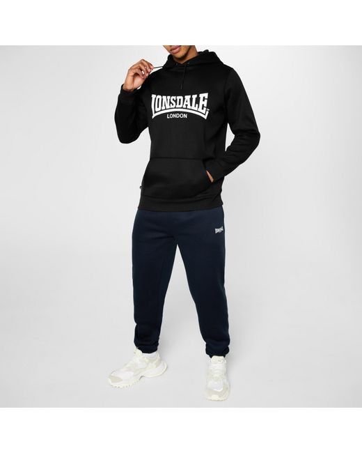 Lonsdale Black Essential Hoodie for men