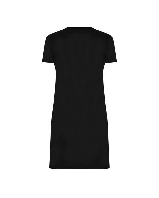 Versace Jeans Couture Black Jersey Basic Logo Dress