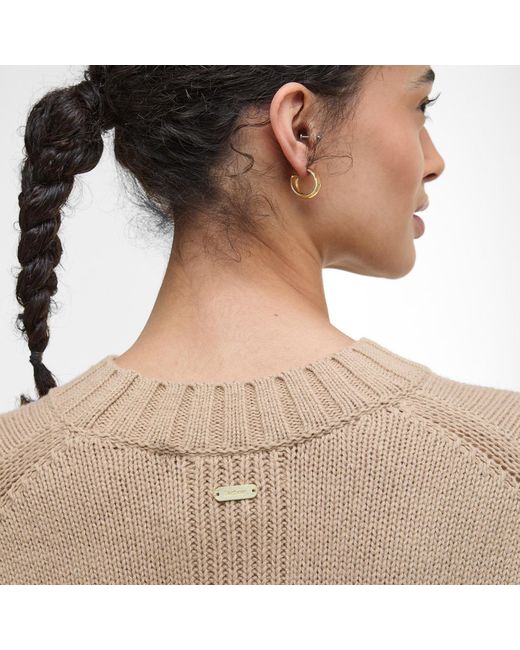 Barbour Brown Sophia Crew Neck Jumper