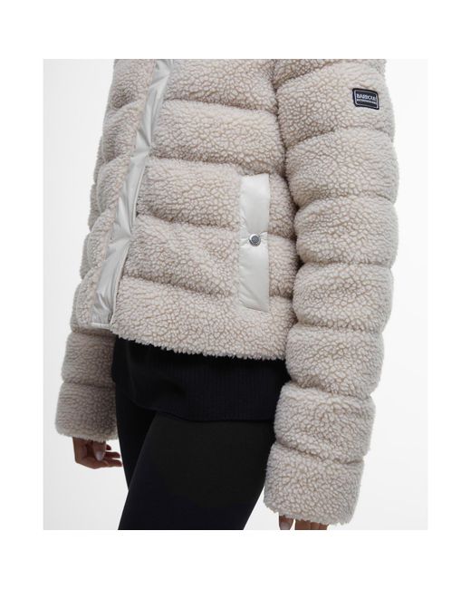Barbour Gray Fleece Quilted Jacket