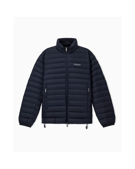ARMANI EXCHANGE Blue Down Medium Puffer Jacket for men