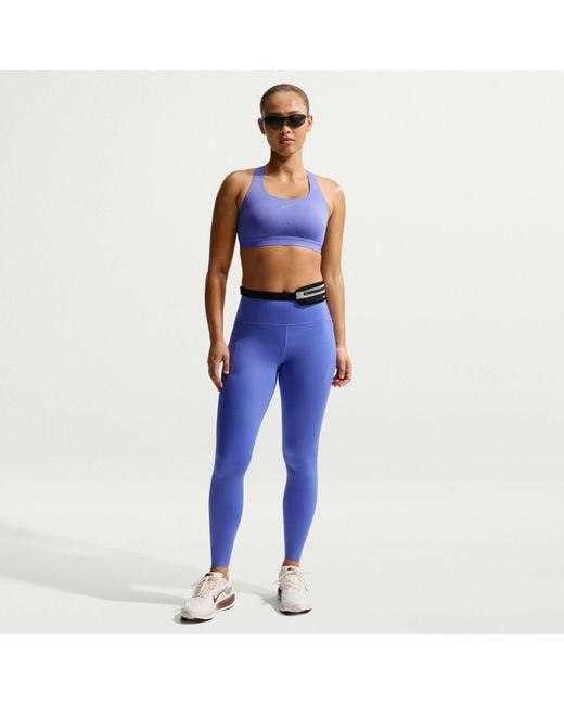 Nike Blue Swift High-Support Lightly Lined Sports Bra