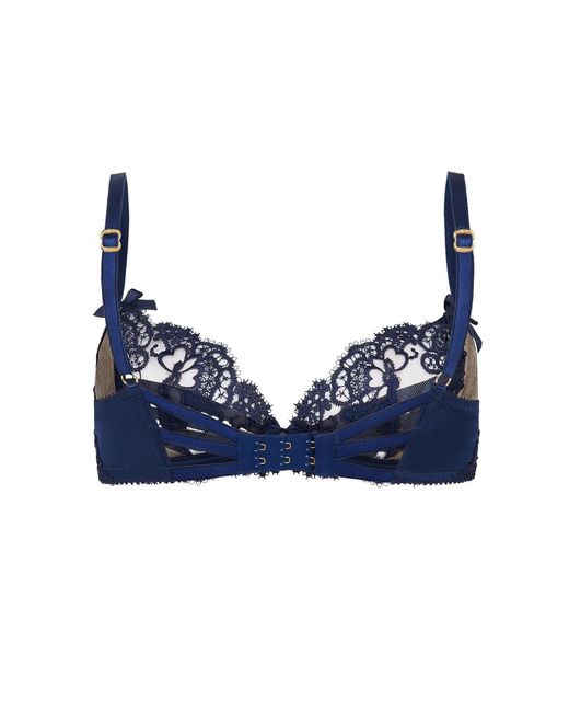 Agent Provocateur Blue Dioni Plunge Underwired Bra