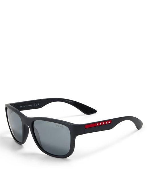 Prada Gray 0Ps 01Us Aviator Sunglasses for men
