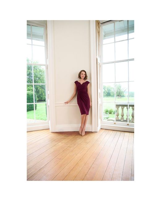 Gina Bacconi Red Helen Wrap Dress