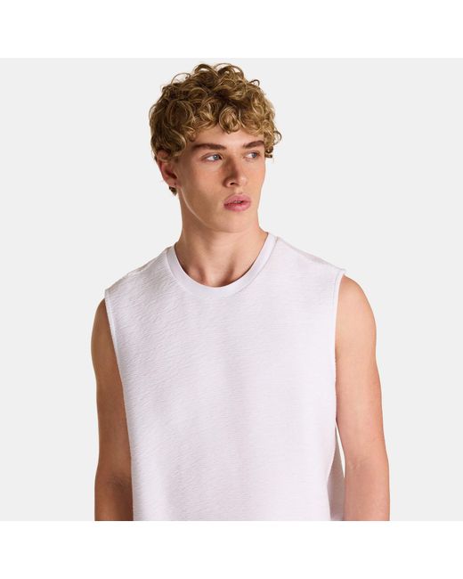 PREVU White Ottoman Tank Vest for men