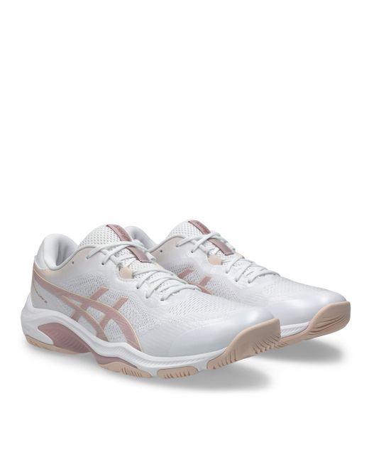 Asics White Netburner Shield Ff Netball Shoes