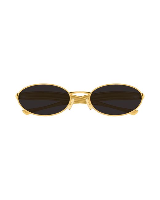 Bottega Veneta Metallic Oval Sunglasses