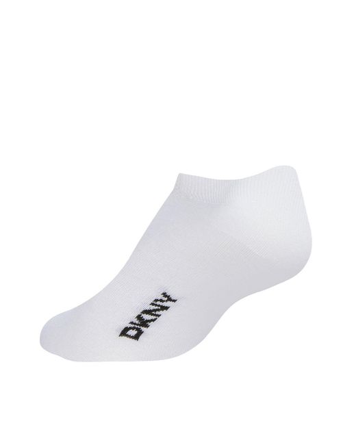 DKNY White 3 Pack Trainer Socks Layla
