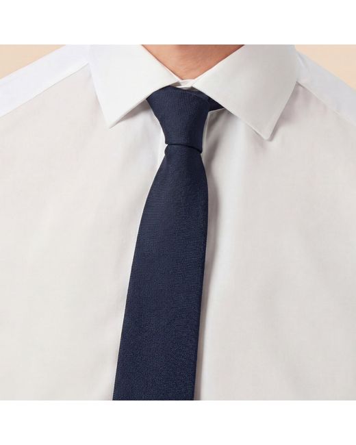 Without Prejudice Blue Allegra Silk Texture Tie for men