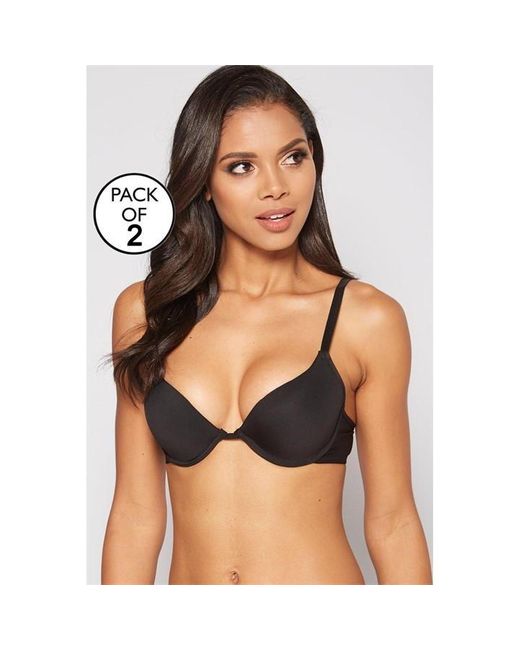 Studio Black 2 Pack Underwired T-shirt Bra Nude/