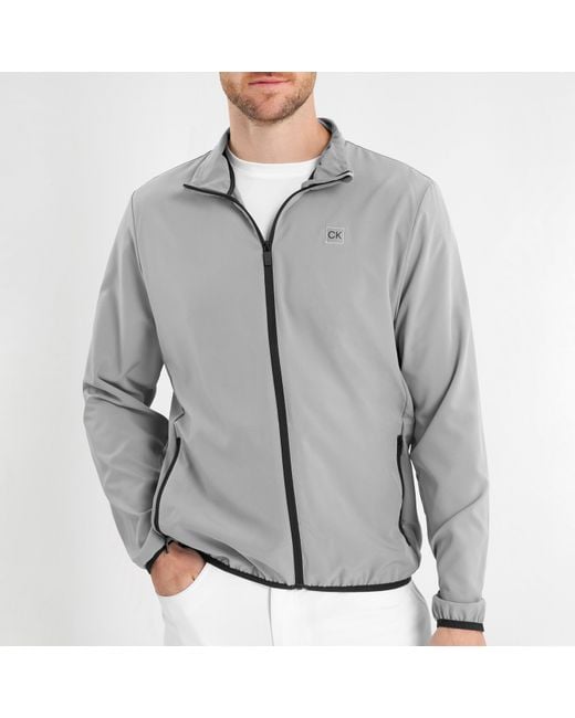 Calvin Klein Gray Performance Golf Jacket for men