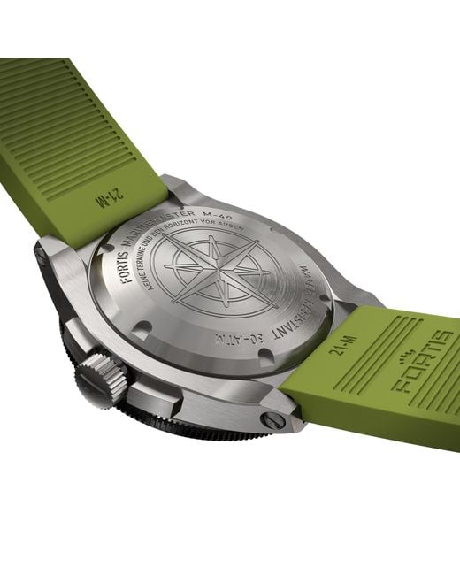 Fortis Green Marinemaster Automatic Stainless Steel 300M Water Resistant Auto Analogue Watch for men
