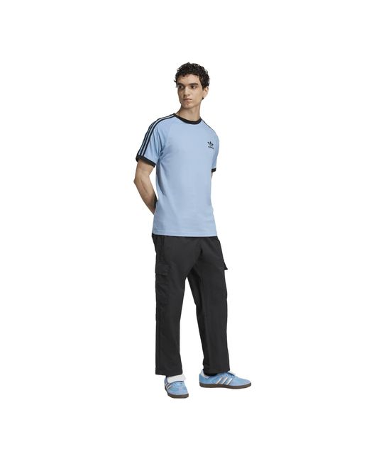 Adidas Originals Blue Double Knee Cotton Jeans for men