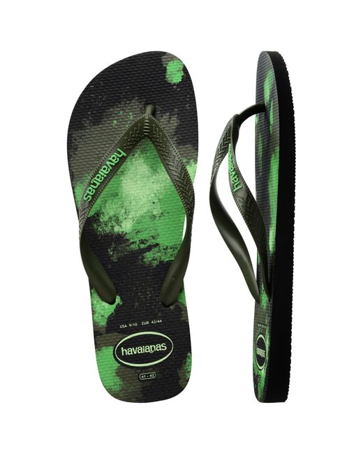 Havaianas Green Top Camo Moss Flip Flops