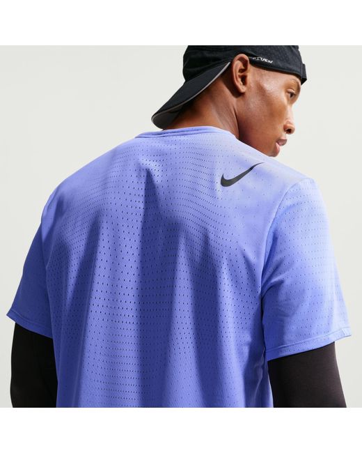 Nike Blue Short Sleeve Performance Running Top for men