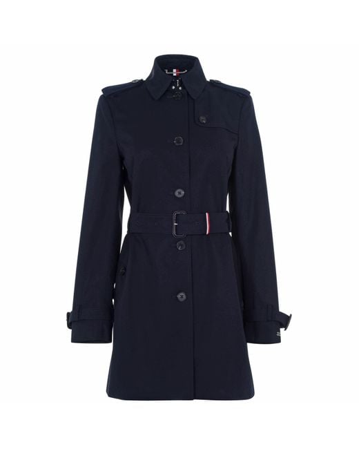 Tommy Hilfiger Blue Heritage Single Breasted Trench Coat