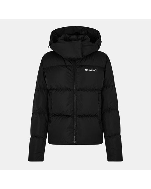 Off-White c/o Virgil Abloh Black Off- Short Puffer Jacket