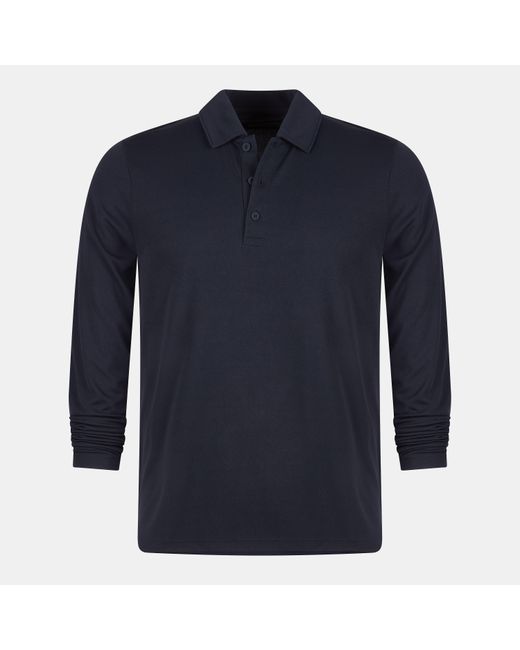 Lyle & Scott Blue Tech Long-Sleeve Polo Shirt for men