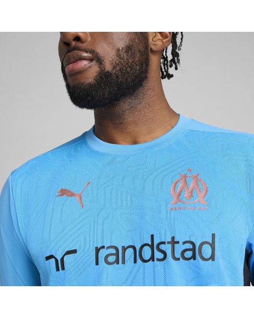 PUMA Blue Olympique De Marseille Training Shirt 2024 2025 Adults for men