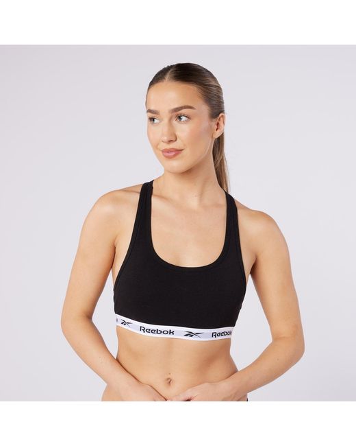 Reebok Frankie Crop Top | Clothing For Casual And Active Wear | Suitable As Racer Back Sports Bras Or Black Crop Top | S Bras
