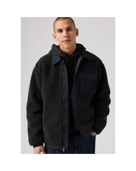 Levi's Black Full-Zip Insulated Sherpa Jacket for men