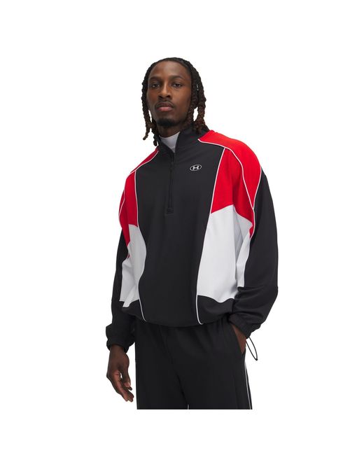 Under Armour Red Tricot Tracksuit Top for men