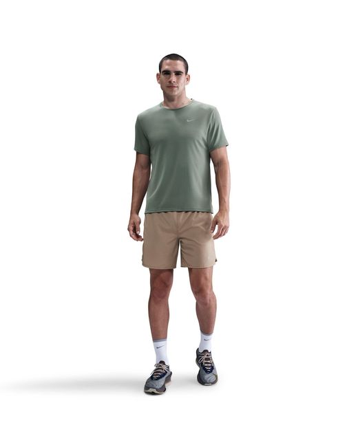 Nike Green Miler Running Top for men