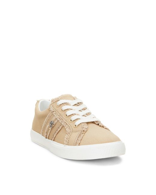 Ralph Lauren Natural Janson Leather Court Trainers