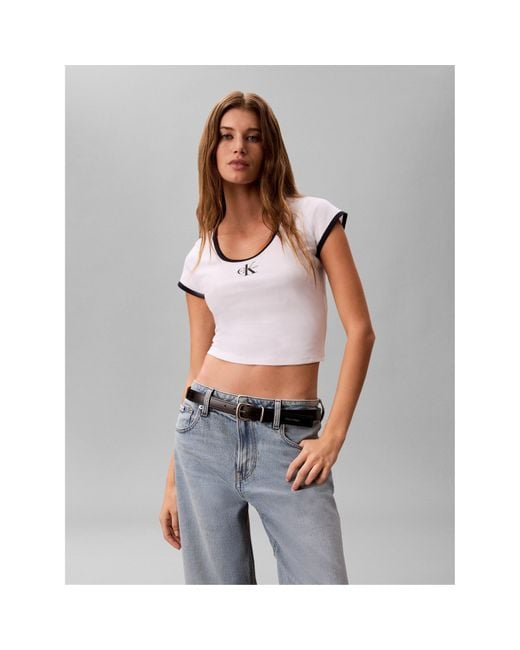 Calvin Klein White Baby Tee