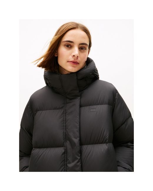 Tommy Hilfiger Black Down Long Puffer Jacket