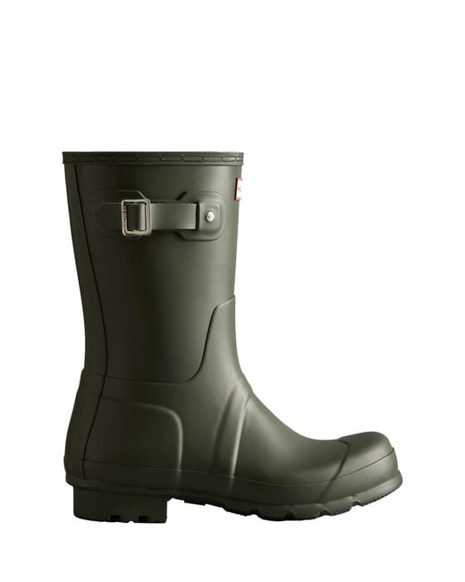 Hunter Green Original Short Wellington Boots for men