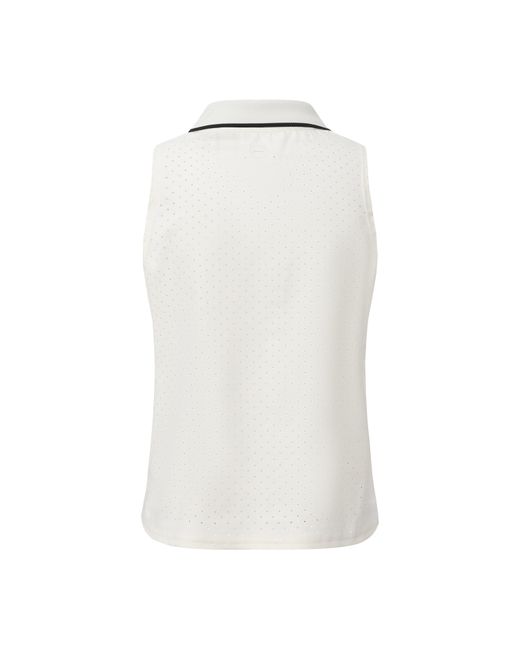 Slazenger 1881 White Sleeveless Polo Neck Performance Vest