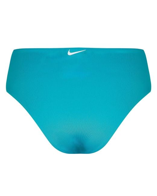Nike Blue Essential High Waisted Cheeky Bikini
