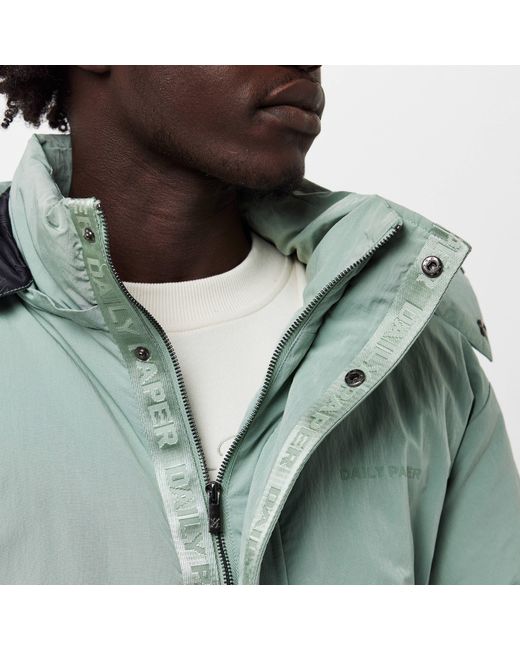 Daily Paper Green Joel Water Resistant Insulated Medium Puffer Jacket for men