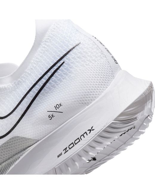 Nike White Zoomx Streakfly Running Shoes for men