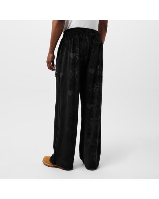 Pleasures Black X Juicy Couture Crest Velour Track Pants for men