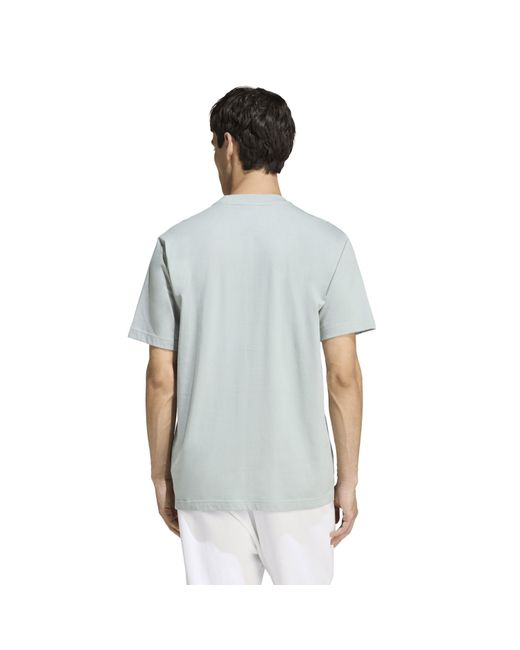 Adidas Blue Essentials Single Jersey Logo T-Shirt for men