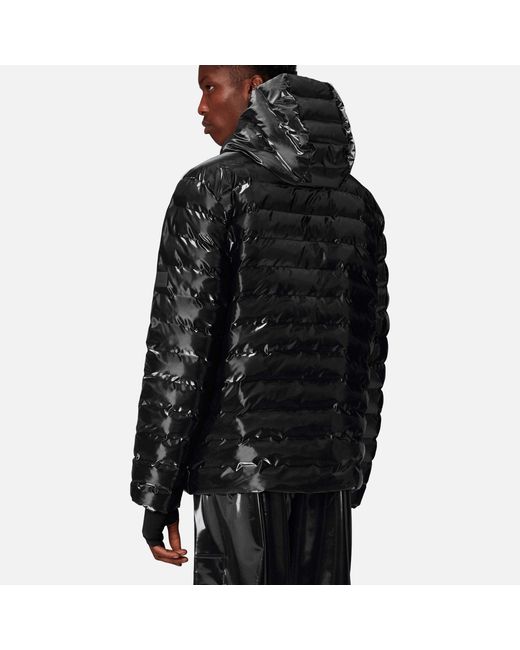 Rains Black Lohja Puffer Jacket for men