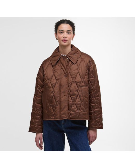 Barbour Brown Bernadette Long Sleeve Quilted Jacket