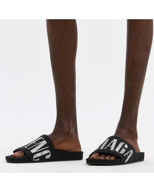 Balenciaga Black Water Ready Pool Sliders for men