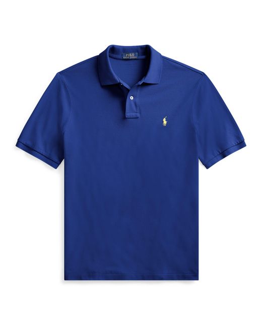 Polo Ralph Lauren Blue Custom Slim Short Sleeve Shirt for men
