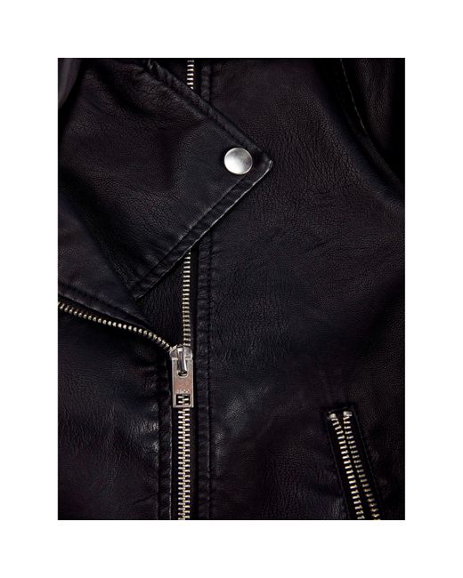 JJXX Black Faux Leather Biker Jacket Ladies