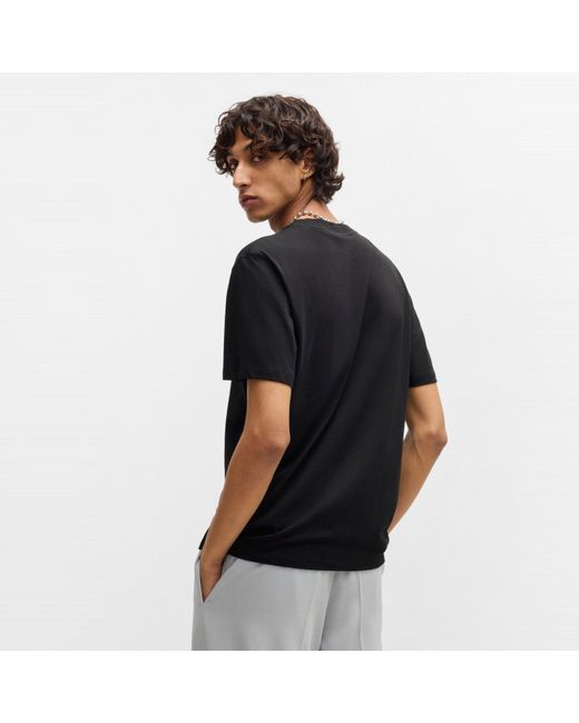 HUGO Black Regular Fit T-Shirt for men
